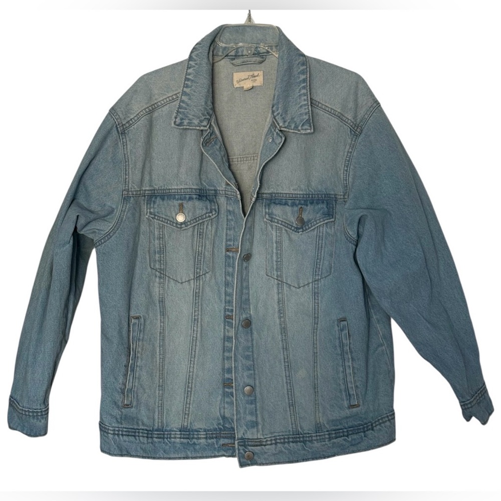 Universal Thread Light Blue Denim Trucker Long Line Jacket szXL